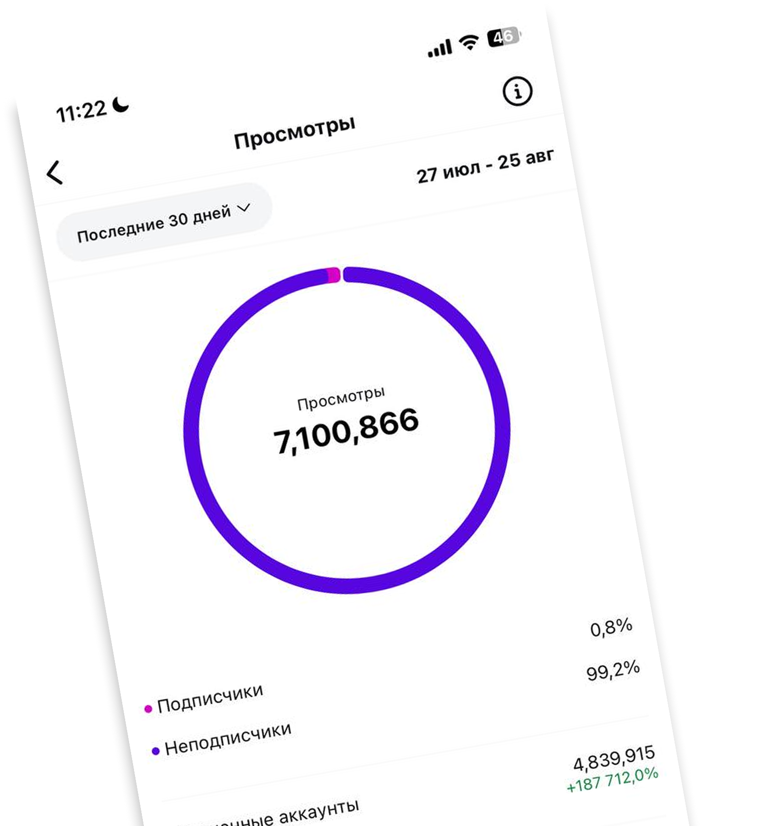 instagram stats phone screenshot