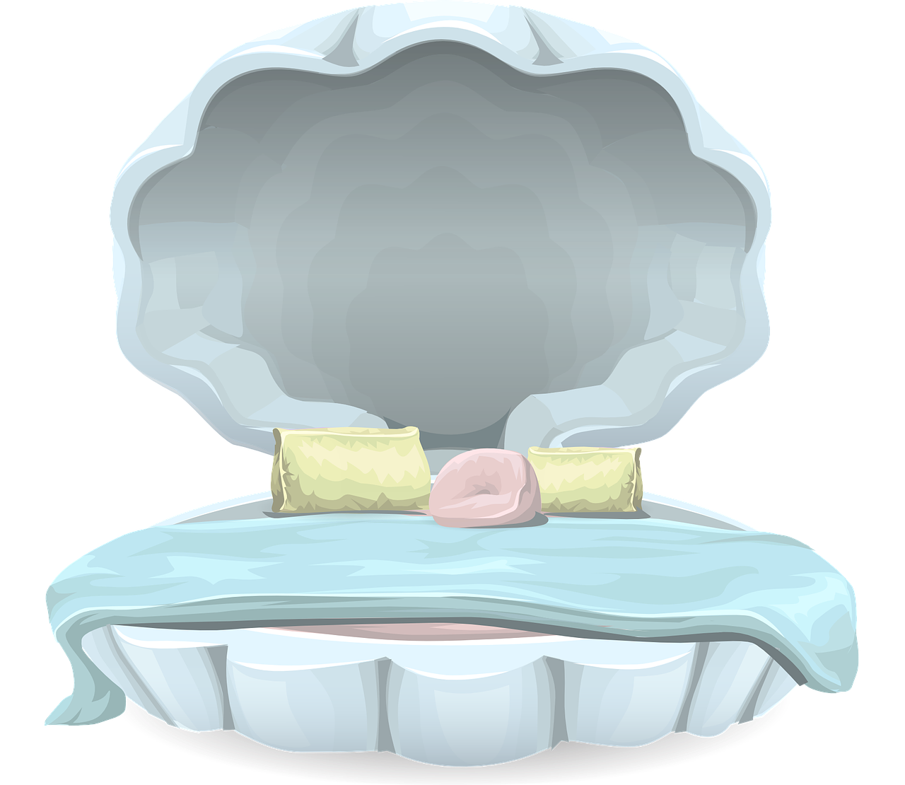 Дом сна мебель. Кровать в виде ракушки. Кровать иллюстрация. Кровать Ракушка детская. Кровать на прозрачном фоне.