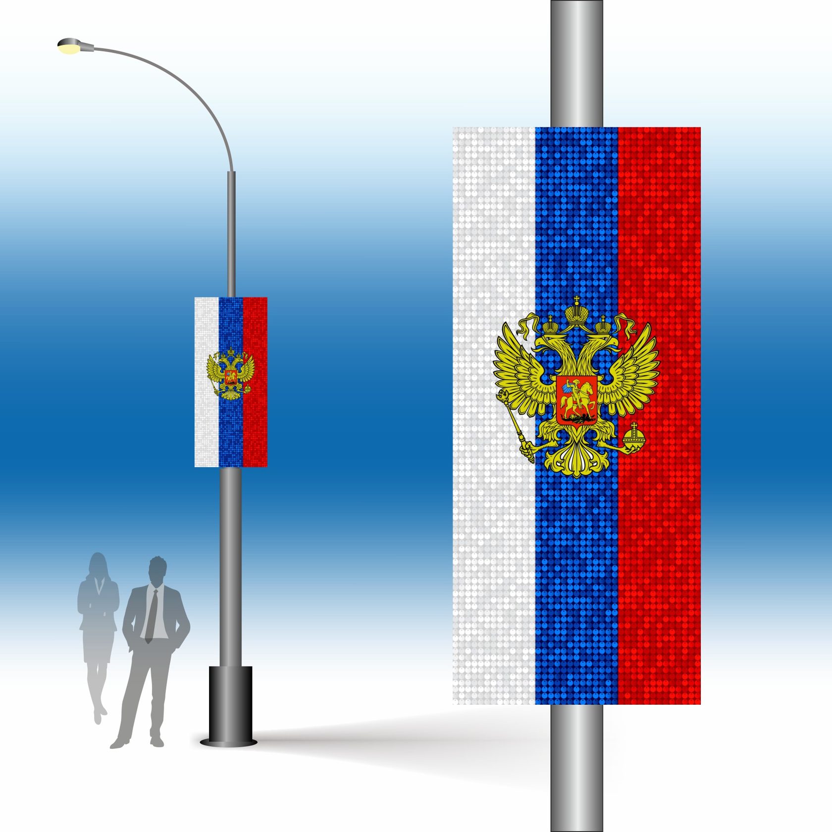 как правильно вывешивать флаги в москве
