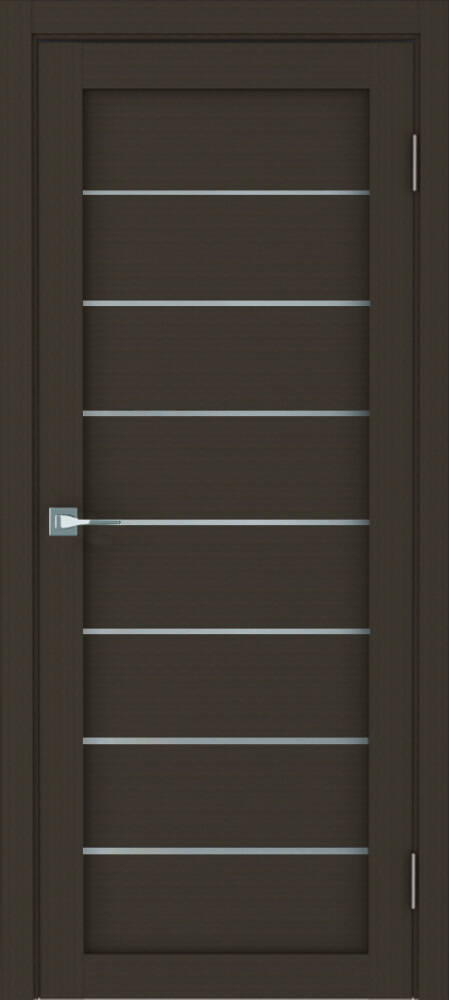 Дверь межкомнатная Модерн 10005 Остекленная стекло светлое Сатинато цвет Каштан