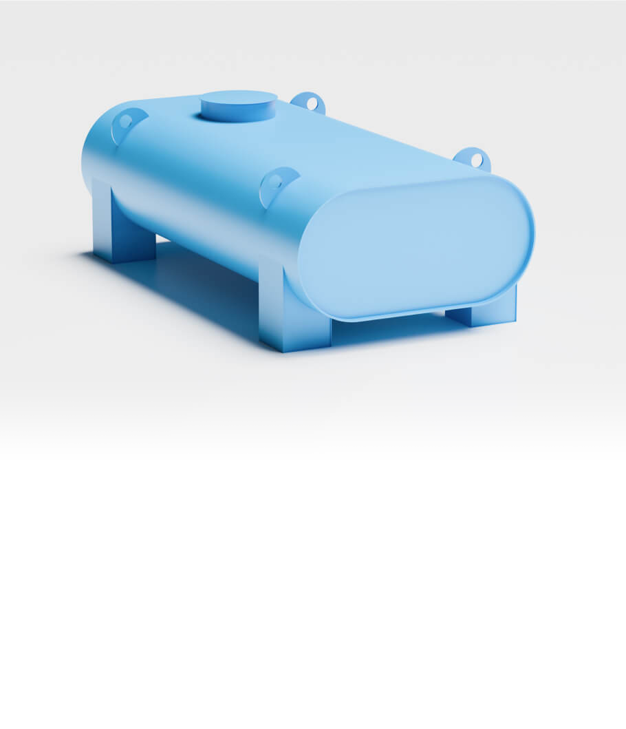 Овальная полипропиленовая ёмкость, цистерна