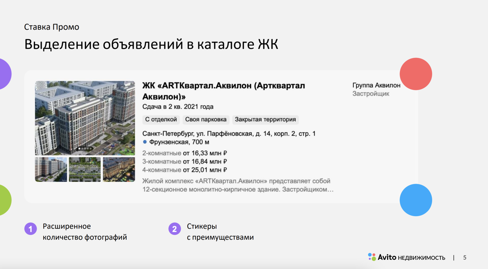 Авито тариф для застройщиков