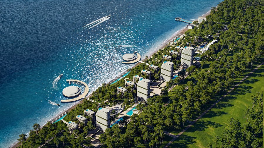 VR Shekvetili — wizualizacja kompleksu przy plaży