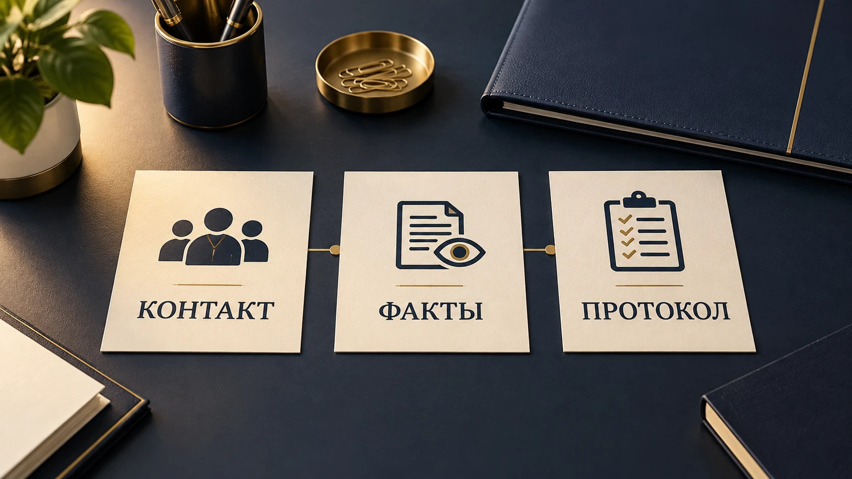 Концептуальная памятка сотруднику: контакт, факты и протокол допроса