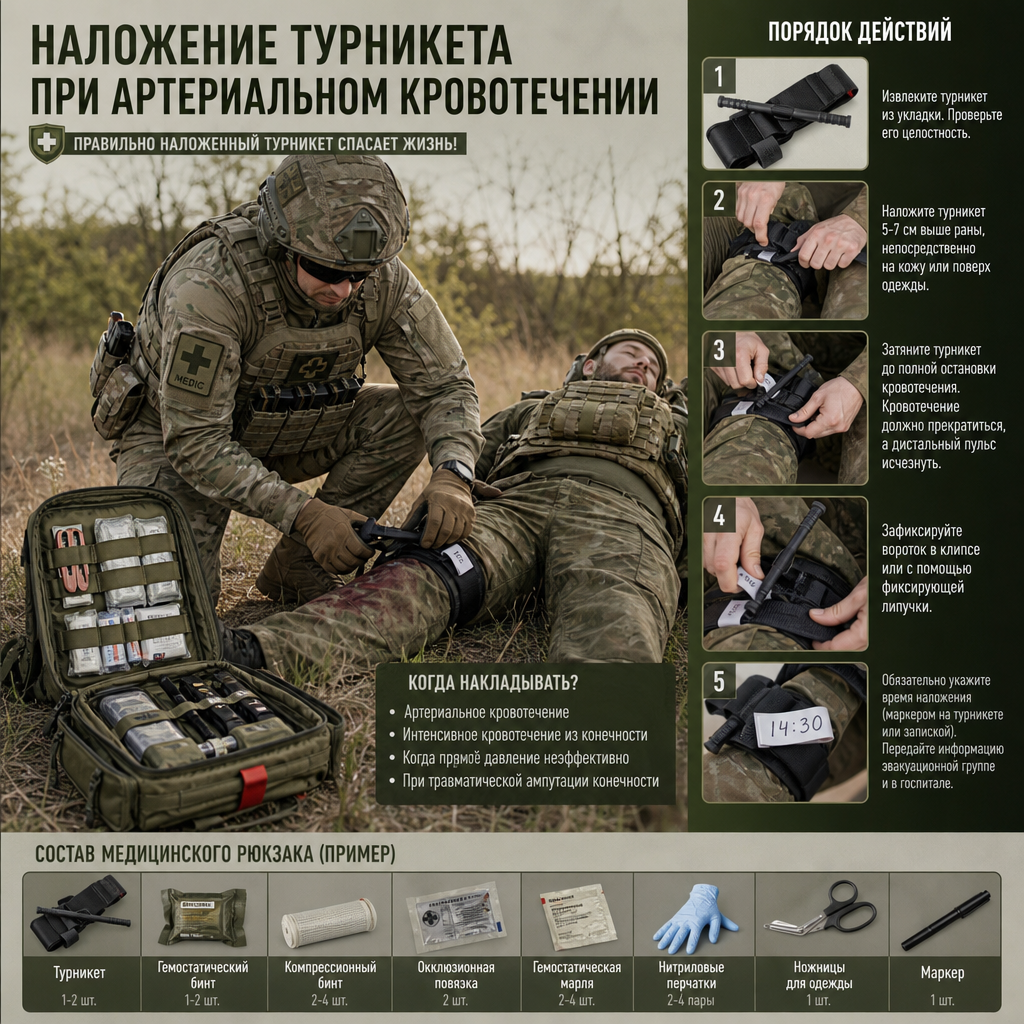 Медицинская сестра в полевой форме оказывает помощь раненому военнослужащему в условиях полевого медицинского пункта — перевязка, капельница, медицинская сумка на переднем плане
