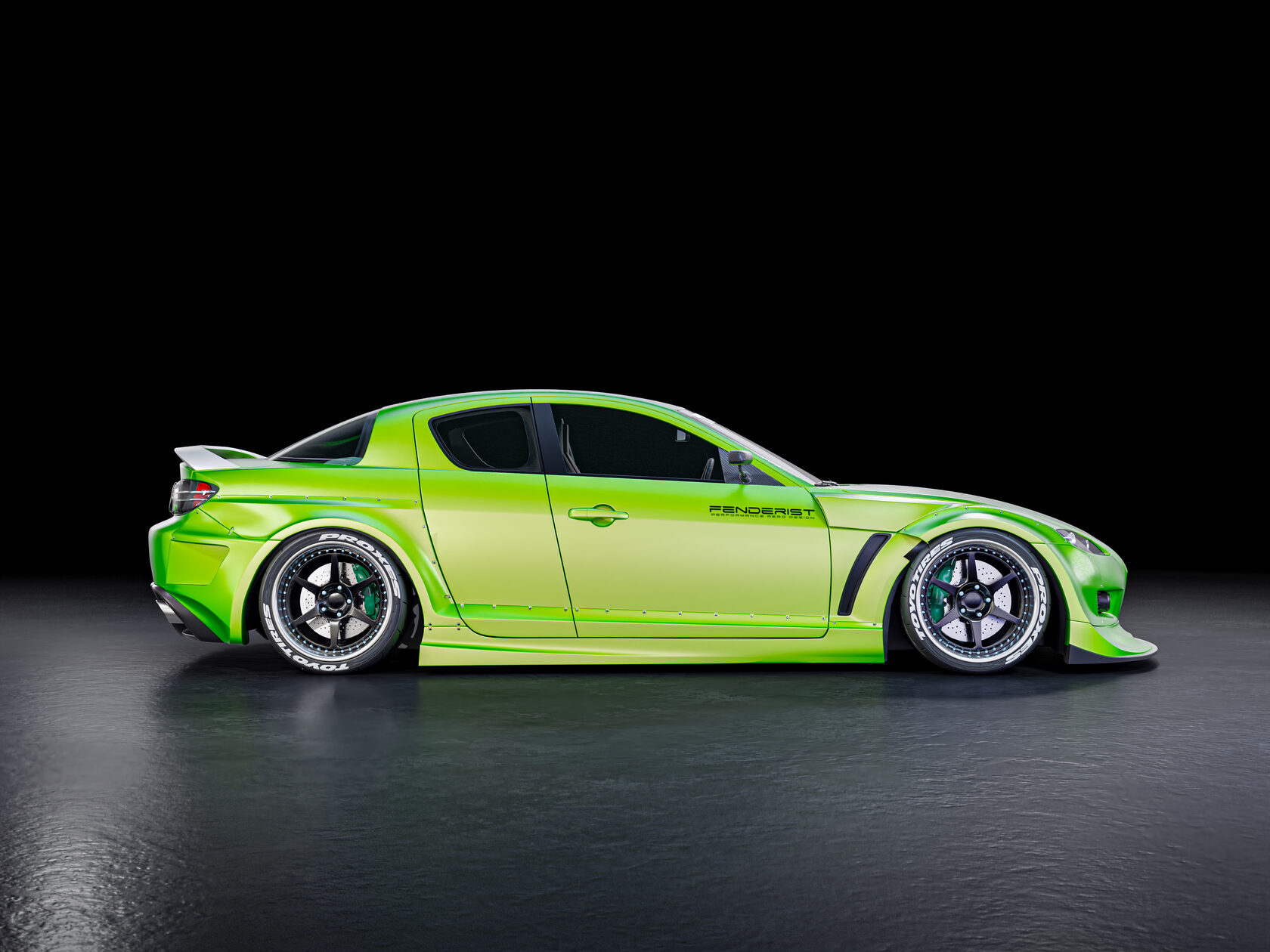 FENDERIST SPEC S 50mm fender flares kit / WIDE BODY KIT Mazda RX8 2003