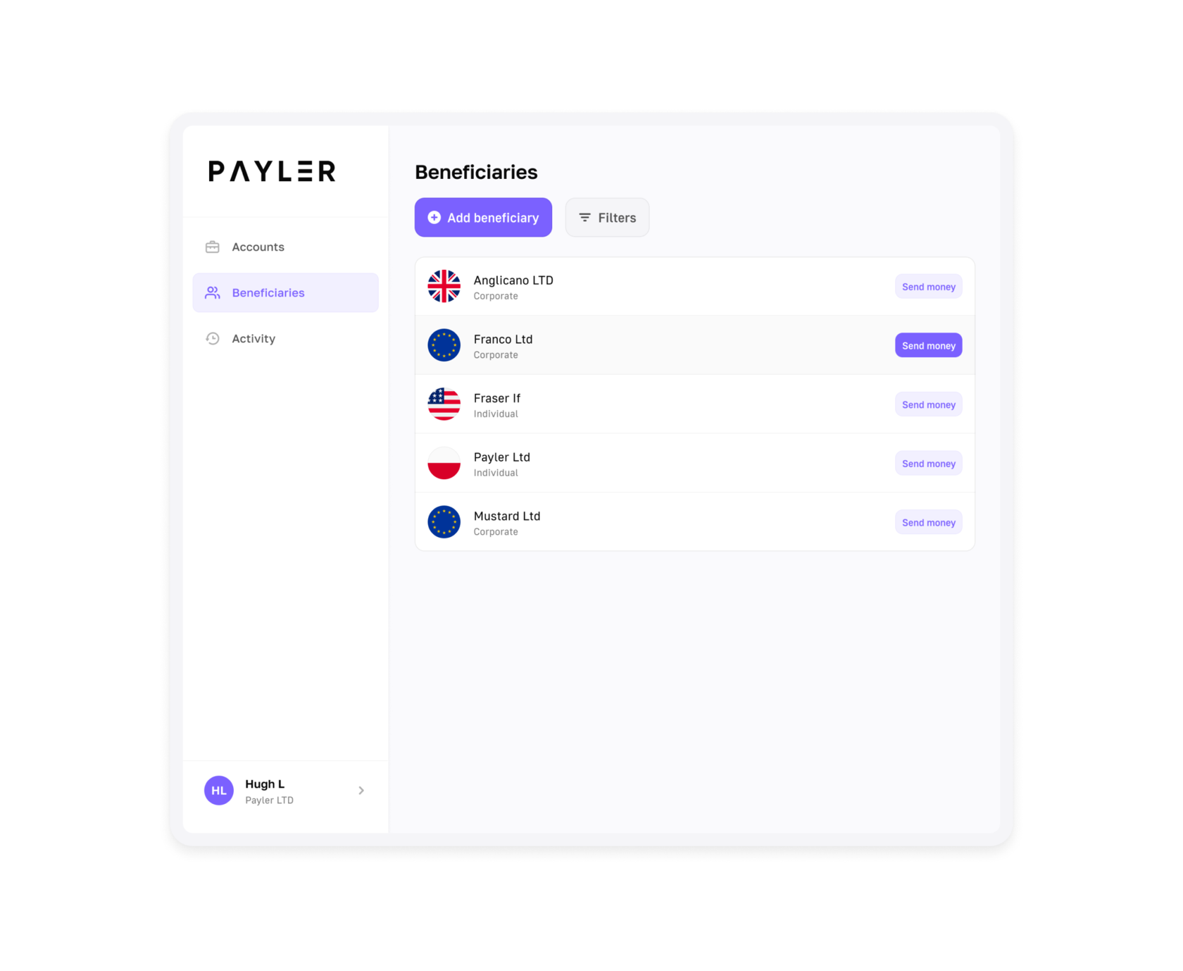 Business Account for International Payments | Payler