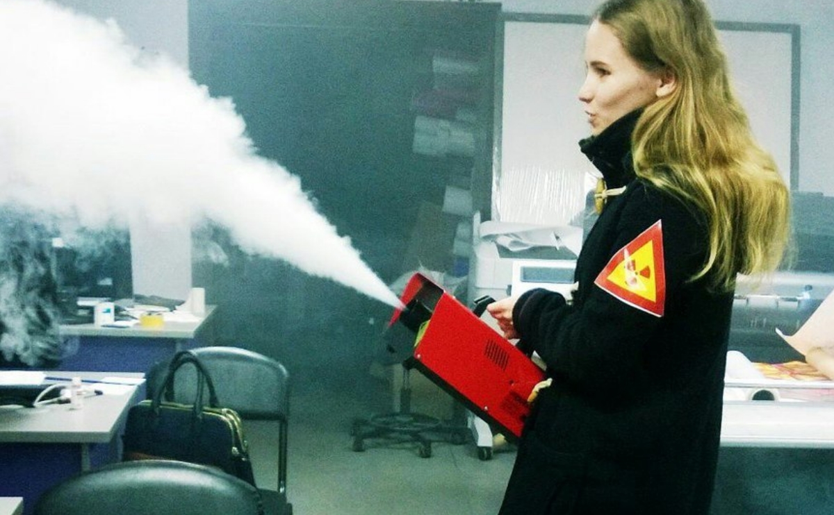 обработка сухим туманом