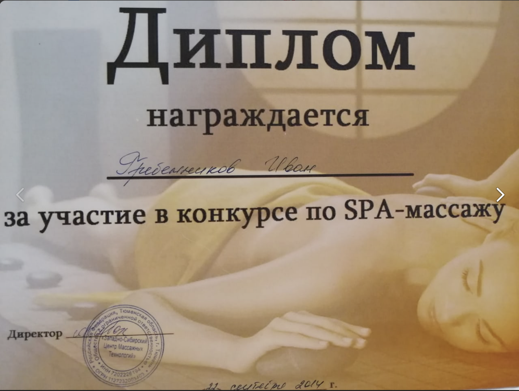 Диплом или сертификат Ивана Гребенникова — 8