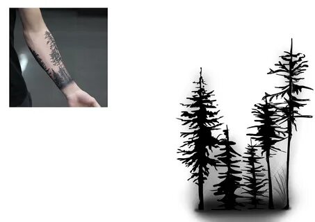 Тату (татуировка) Лес: значение и эскизы женские и мужские