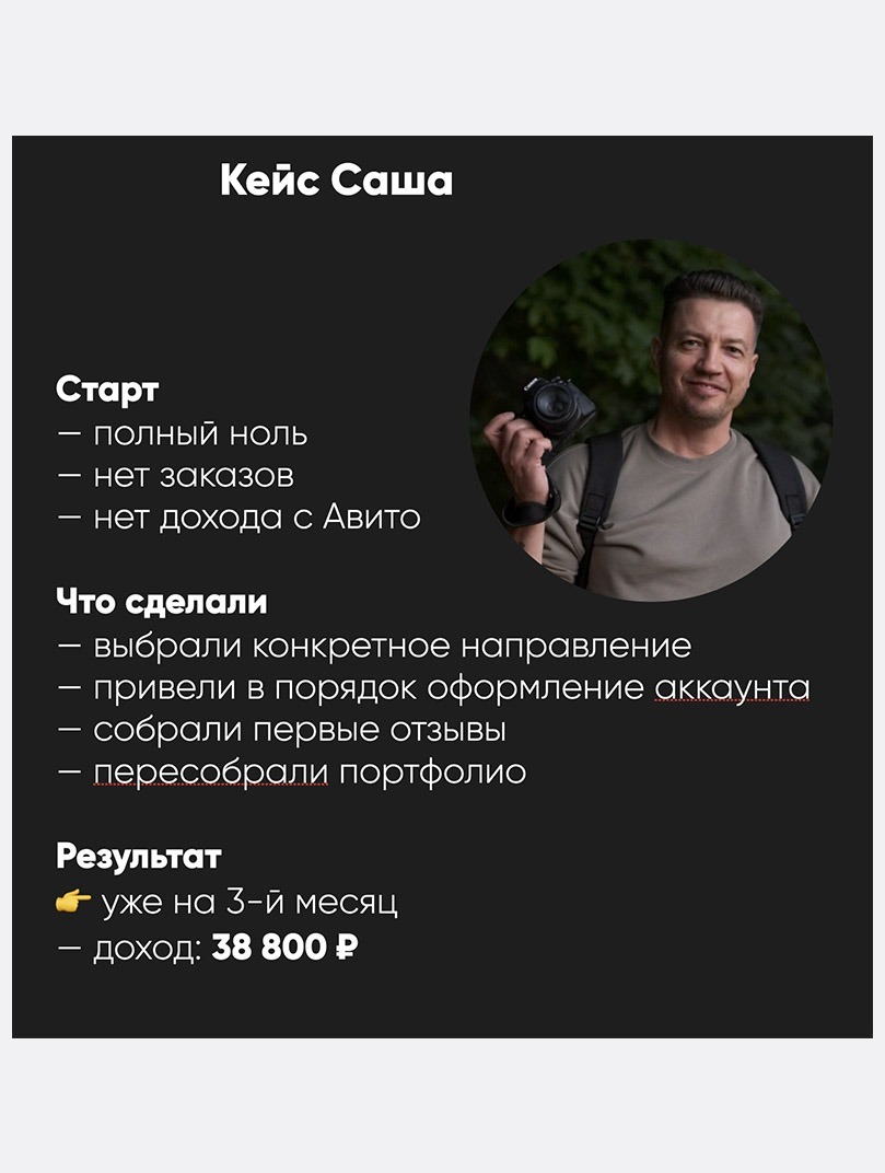Кейс ученика IZIUMLAB Саши: доход 38 800 ₽ на 3-й месяц