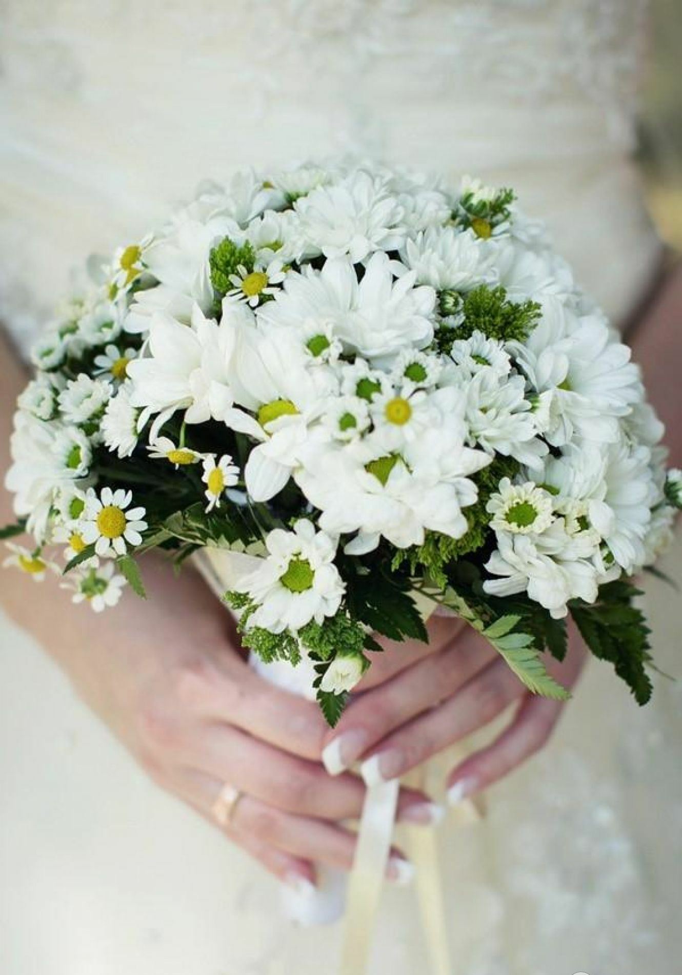Ромашковая Хризантема свадебный букет