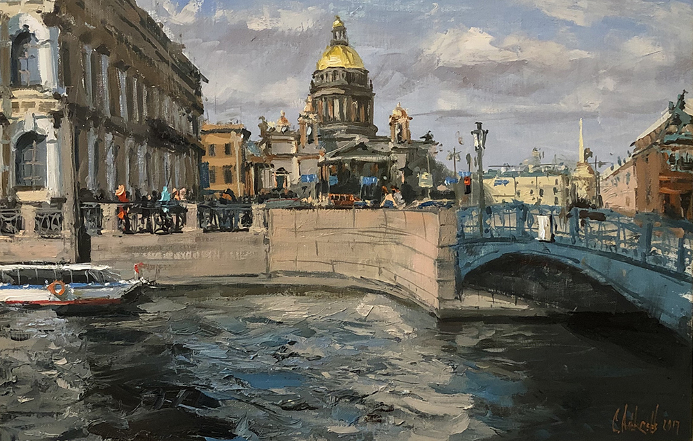 Blue Bridge. 2017. Oil on canvas