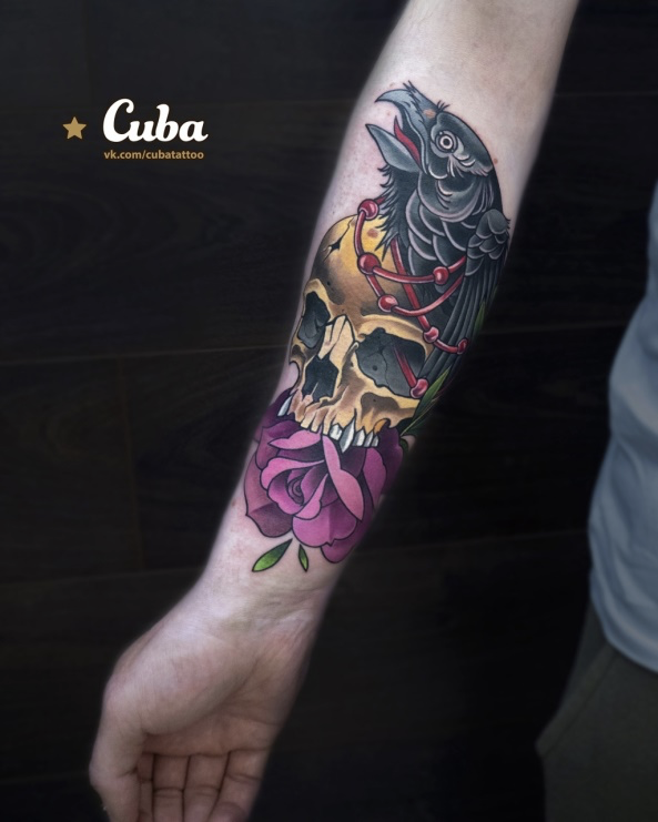 ❽❽❽ CrazyTattoo Тату ворон лучшие идеи, фото, значение, эскизы