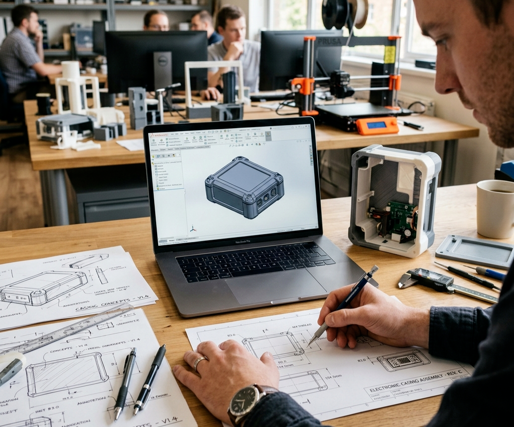 Процесс 3D-сканирования промышленной детали для реверс-инжиниринга
