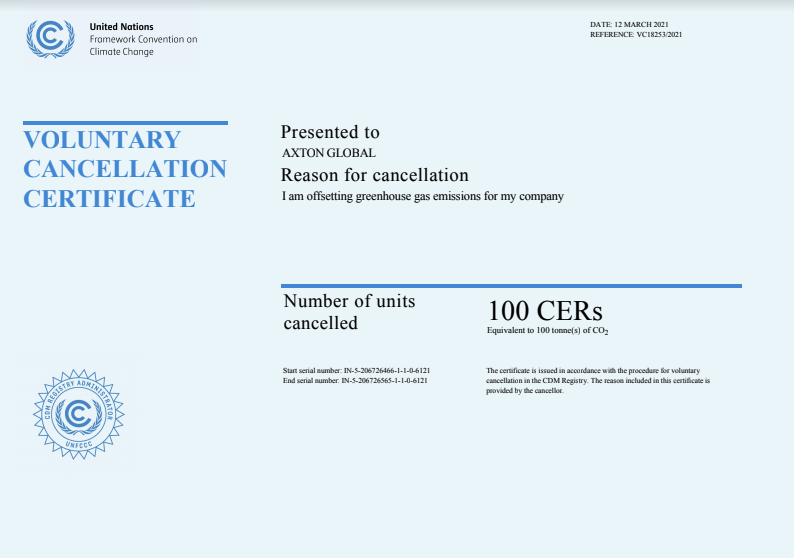 Axton Global is becoming a climate neutral company : Axton Global