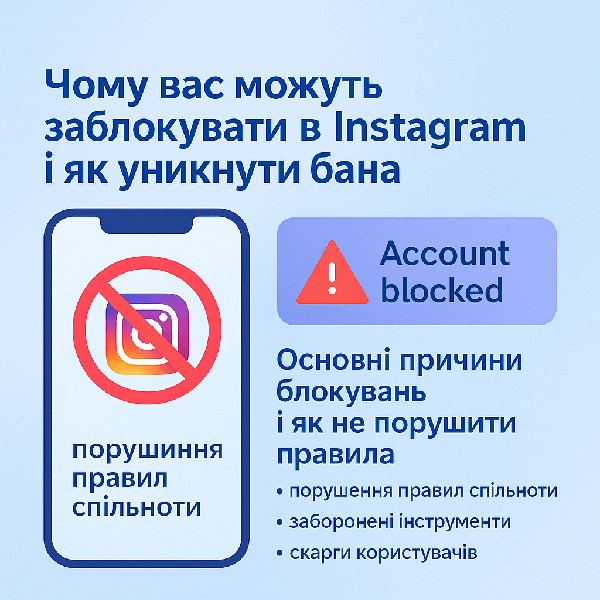 Чому вас можуть заблокувати в Instagram