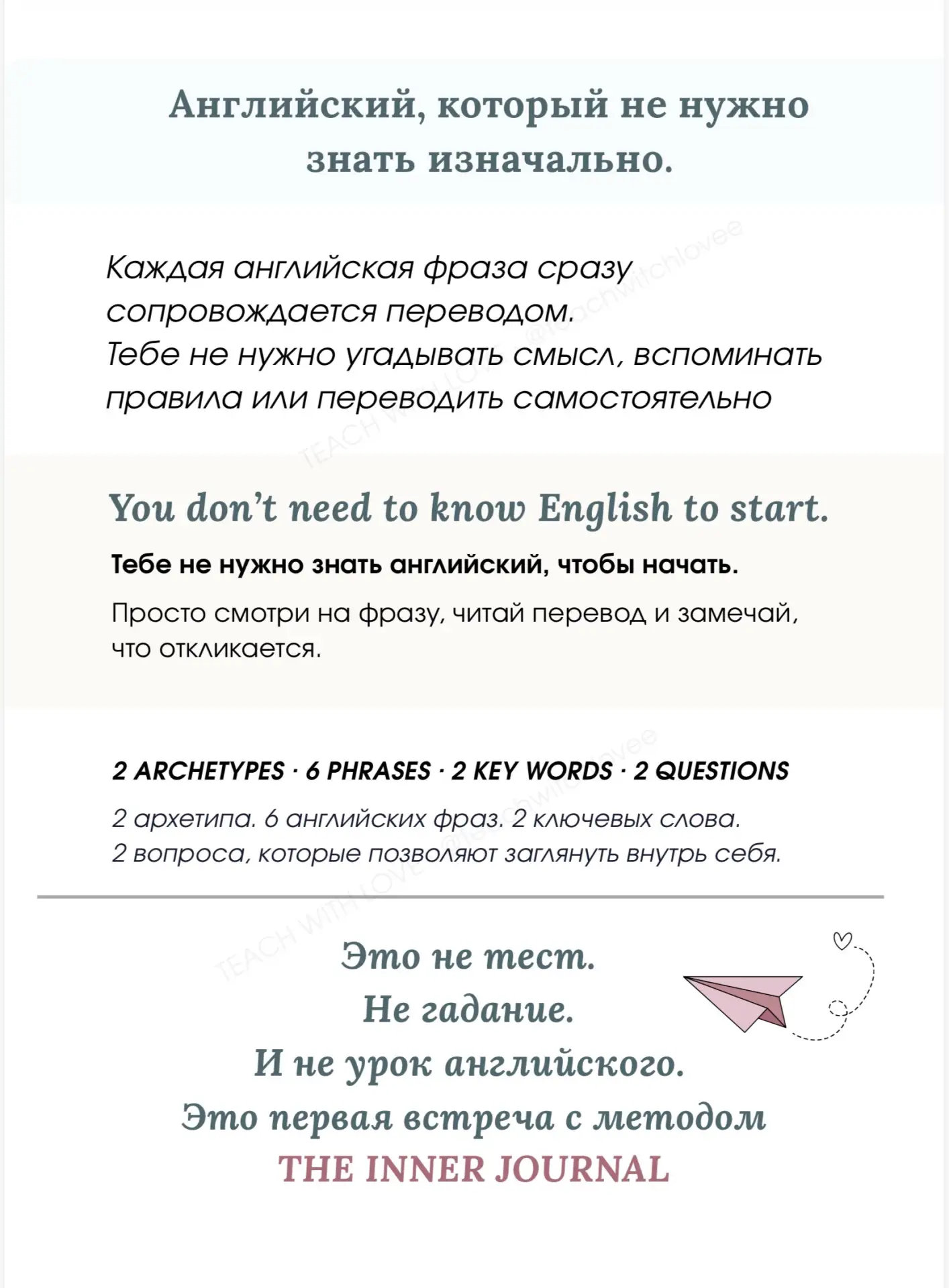 Разворот THE INNER LANGUAGE