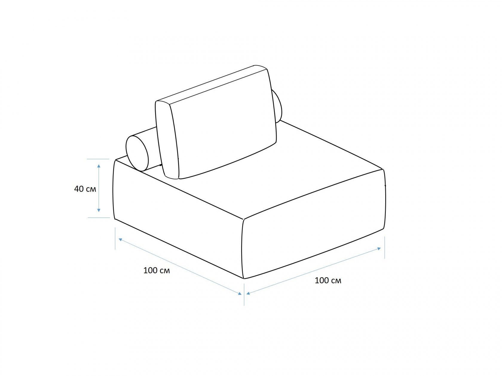 Модульный диван чертеж