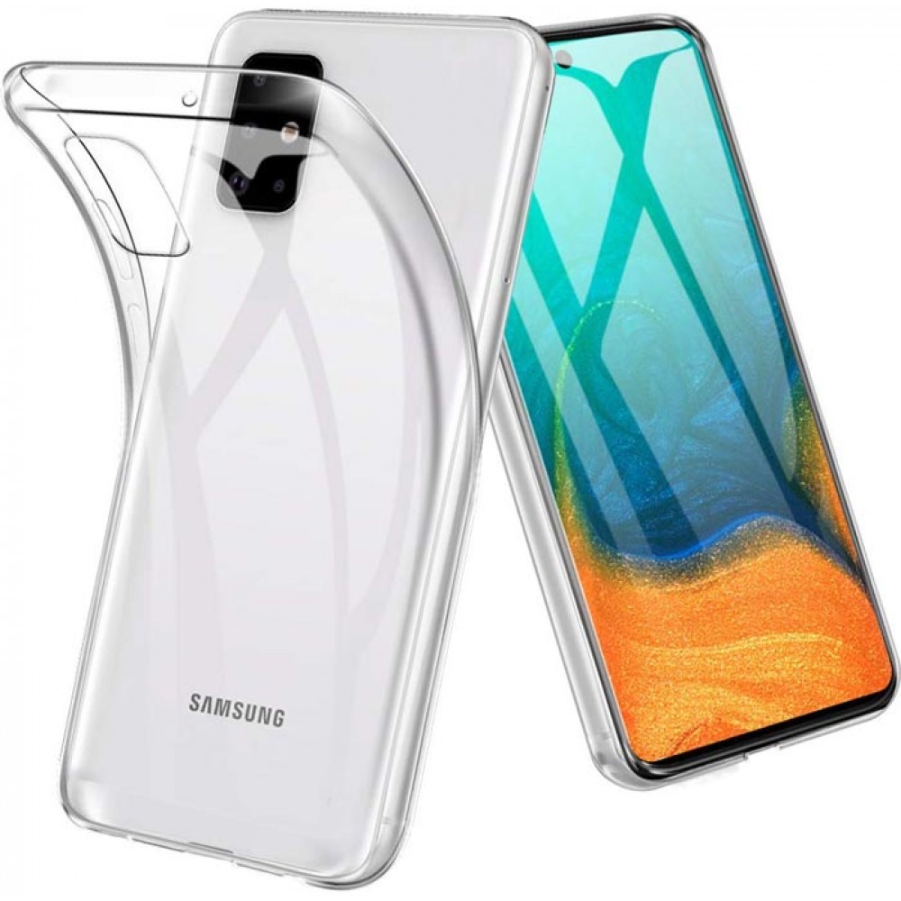 Силиконовый чехол для Samsung S10E прозрачный глянцевый