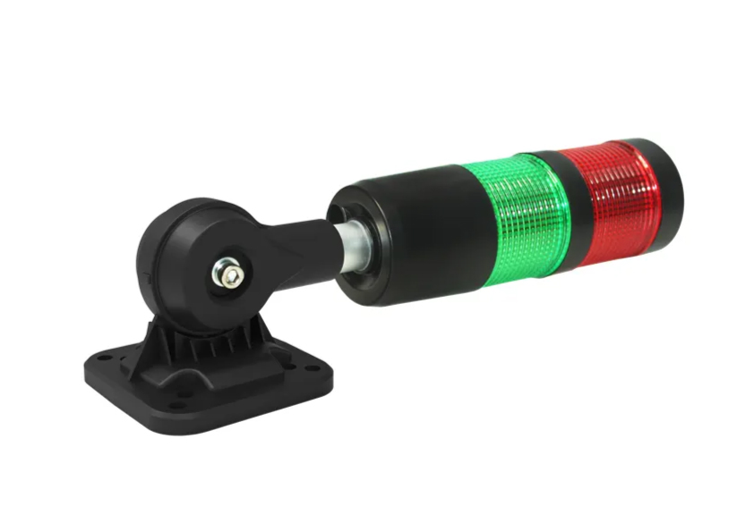 Колонна светосигнальная 2 цвета (зеленый, красный), кронштейн поворотный 90°, 24в, M4F-2ABT-60