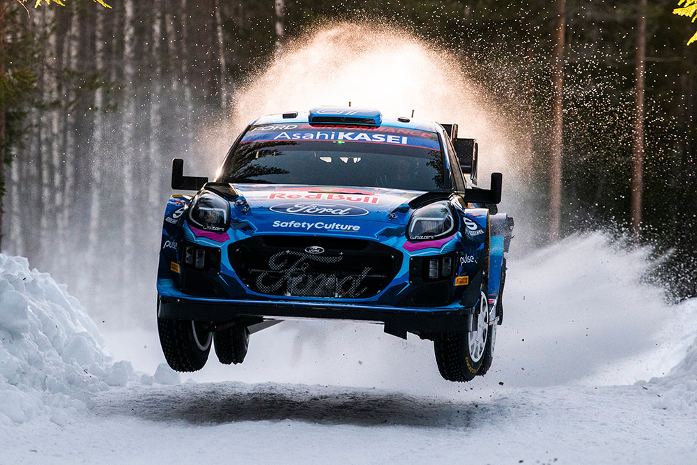 Отт Тянак и Мартин Ярвеоя, Ford Puma Rally1 (YX22 FCG), ралли Швеция 2023/Фото: Jaanus Ree / Red Bull Content Pool
