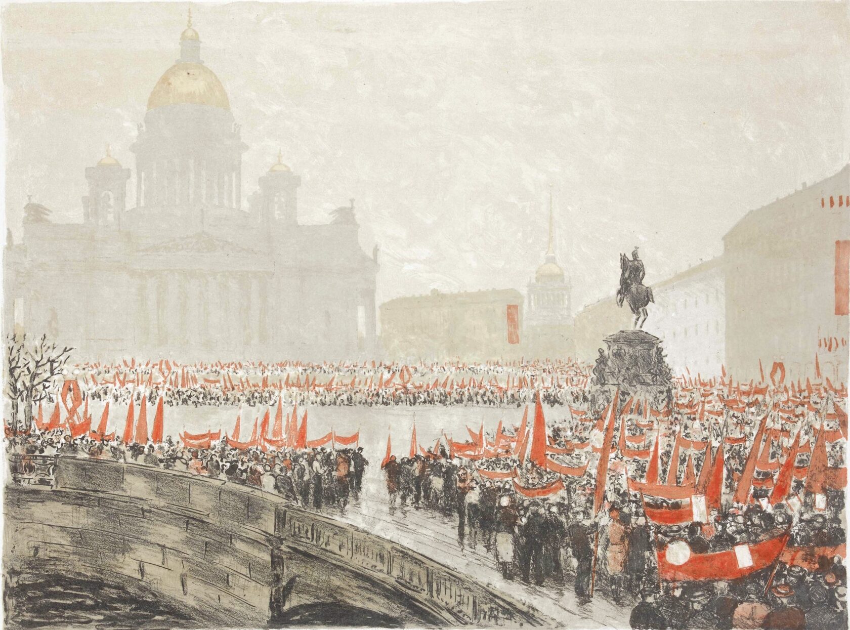 Демонстрация на Исаакиевской площади. 1949 