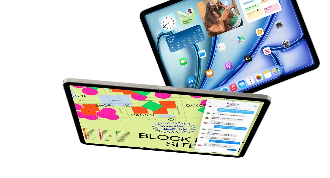 iPad Air используется студентом для конспектов и дизайнером для рисования