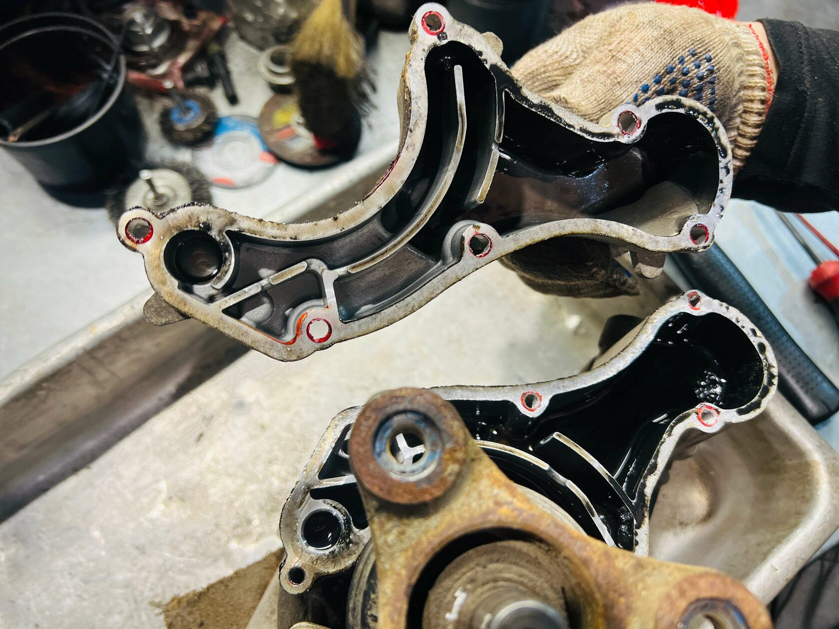 Отложения внутри муфты