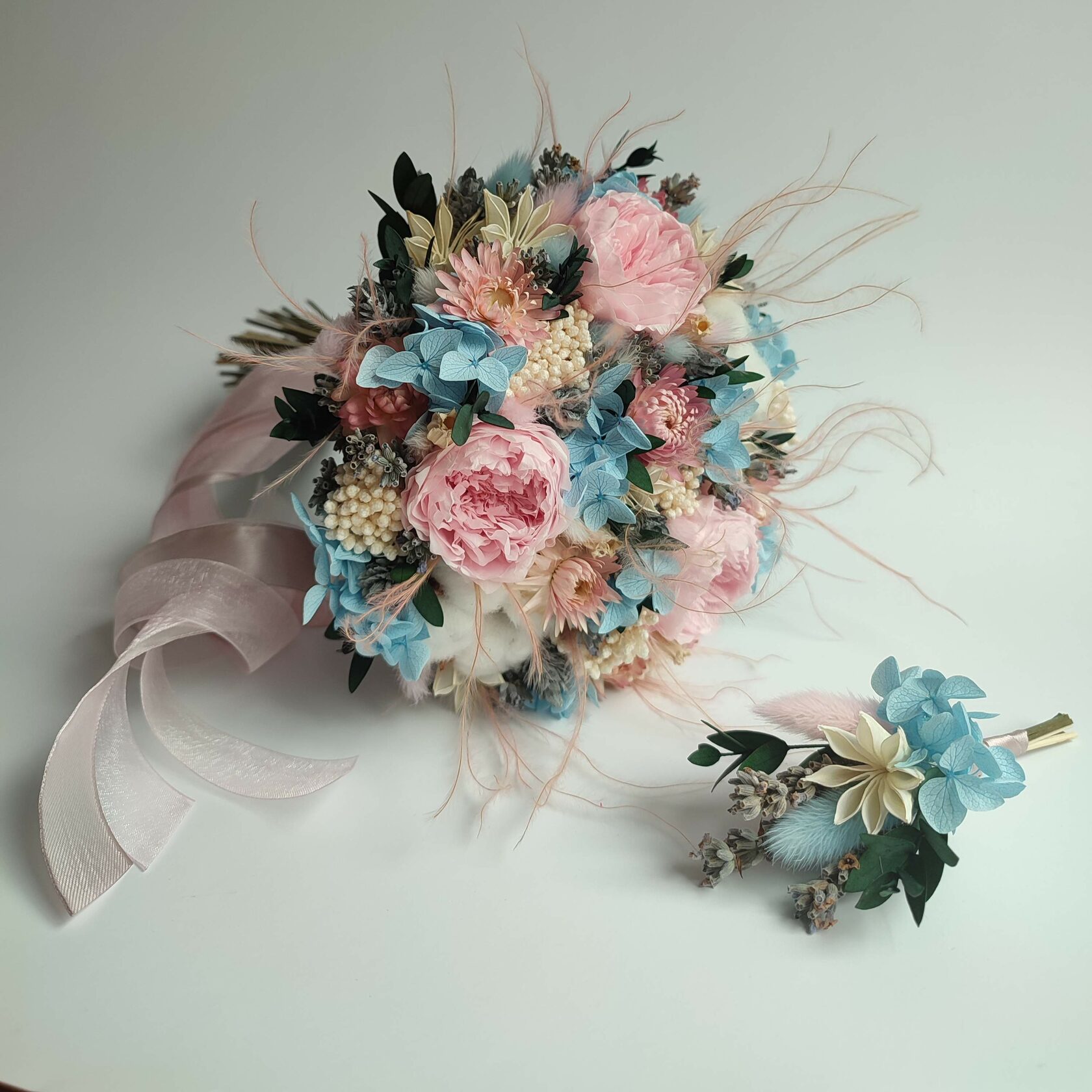 Купить букет невесты из стабилизированных цветов и сухоцветов | Цветы ...