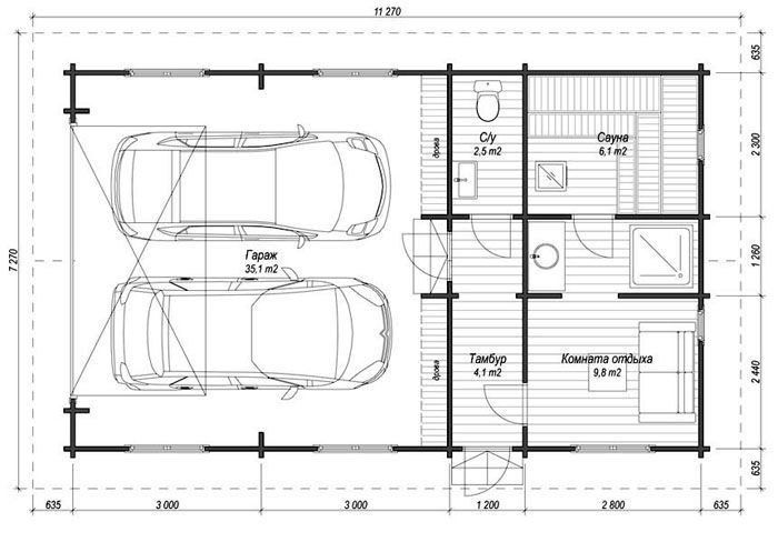Эскиз гаража