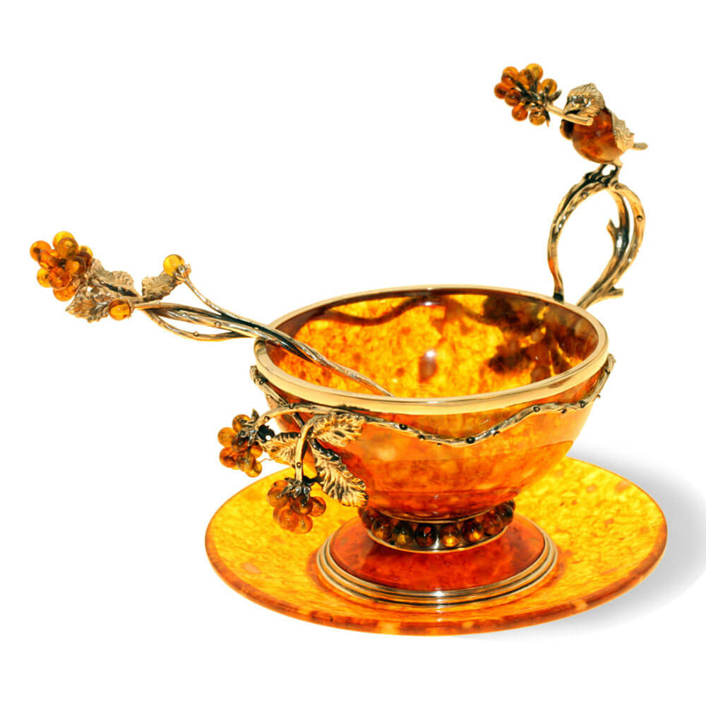 Чайный набор из янтаря Малиновка