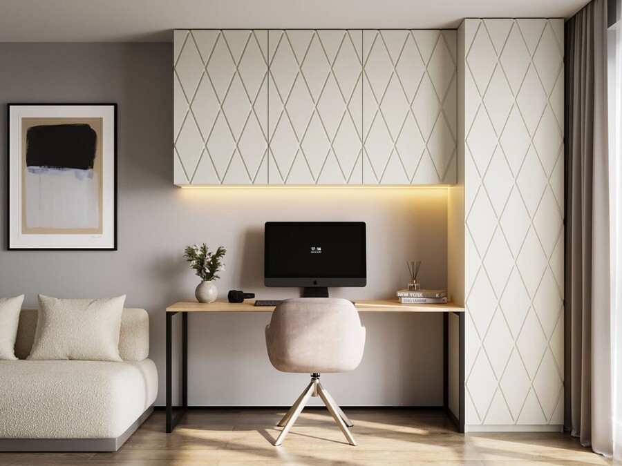 Рабочая зона с дизайнерской фрезеровкой Торино