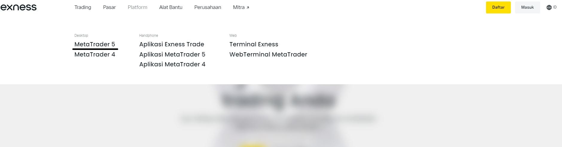 Exness metatrader-5 Indonesia