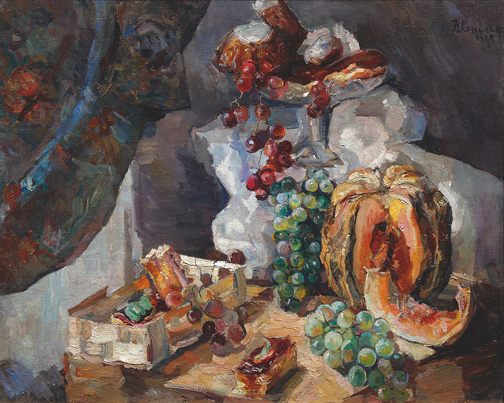 Натюрморт с фруктами и сладостями. 1948