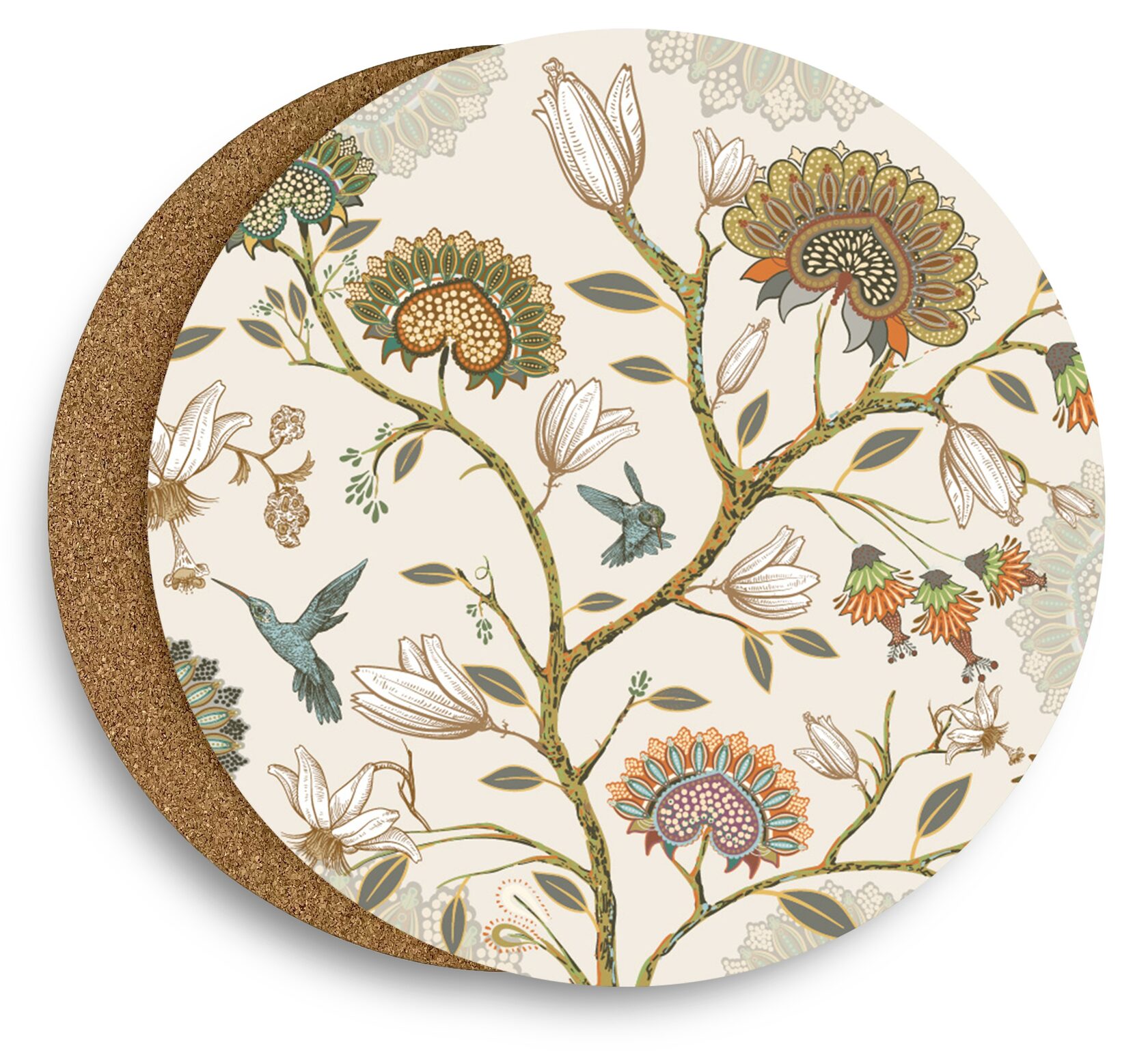 Салфетки сервировочные круглые "Цветущий сад"