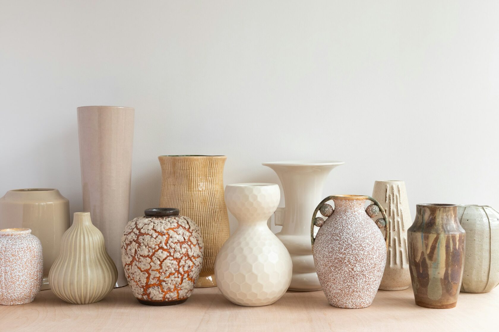 Handmade ceramic gift set with neutral toned pottery