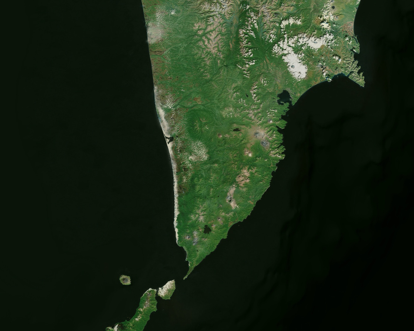 Карта Камчатки