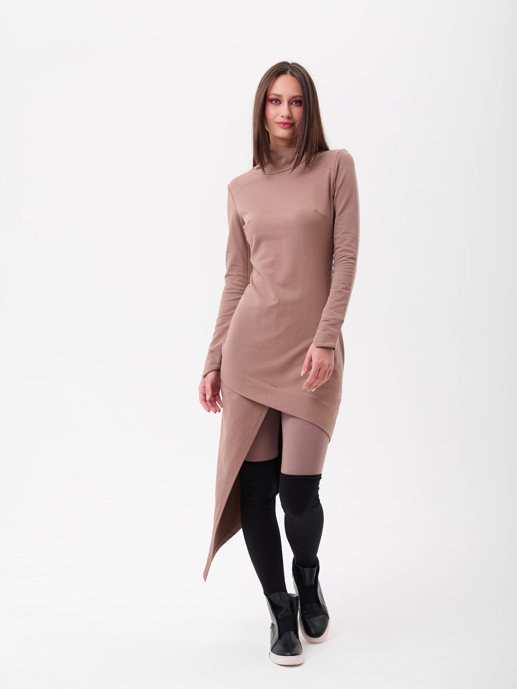 Платье СПИРАЛЬ мокко - XS - Мокко