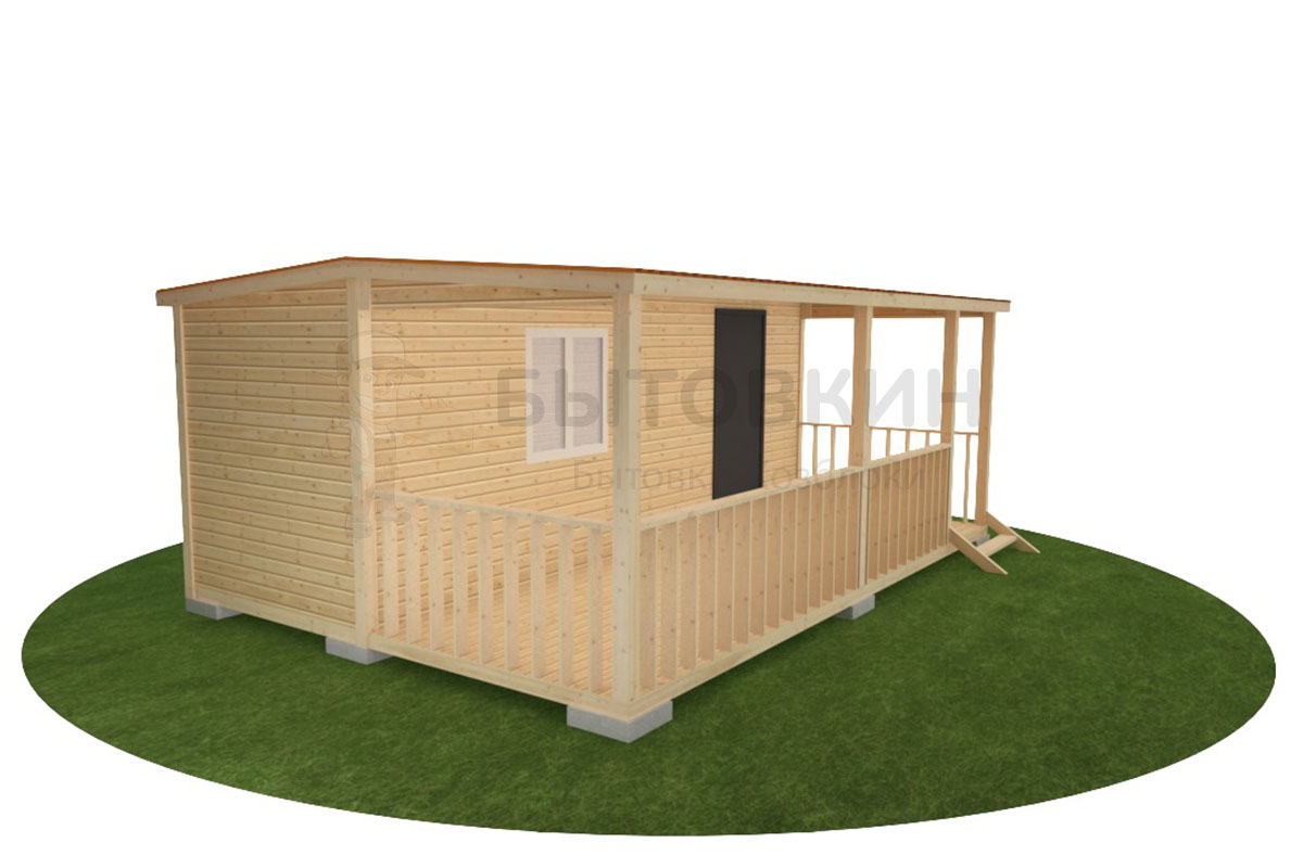 Бытовка для дачи 6х3 м (утепленная) + веранда 6х2 м