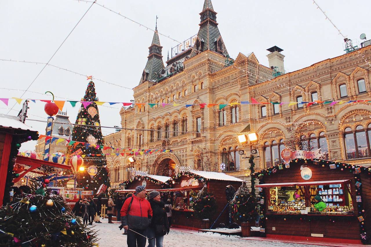 москва красная площадь новый год