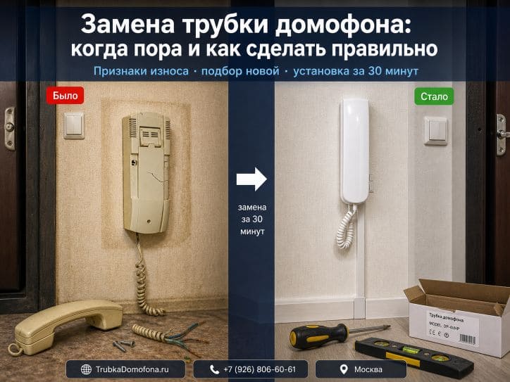 Замена трубки домофона в квартире: когда пора менять и как сделать это правильно