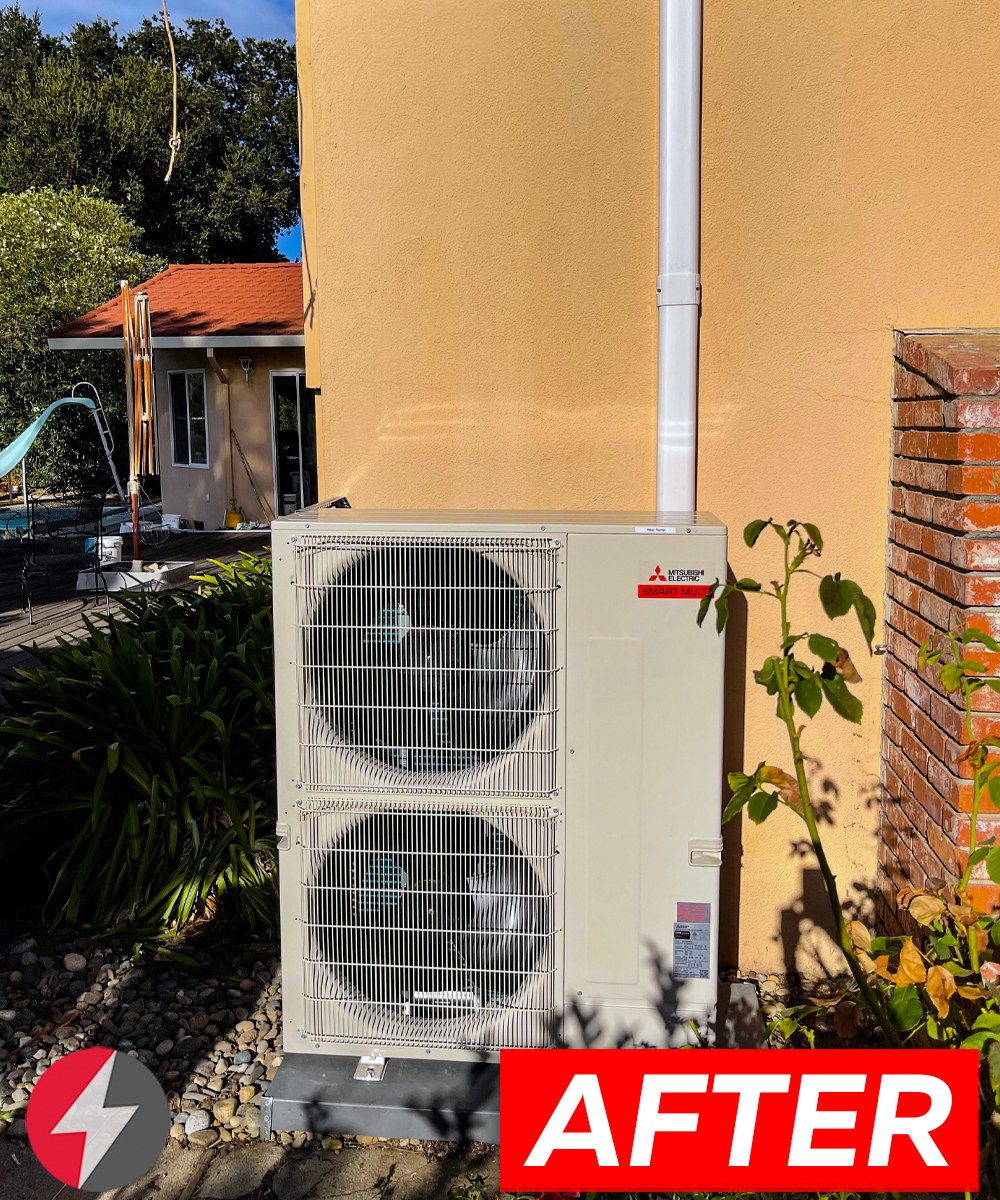 Two Zones Heat Pump System Installation in Saratoga, California
