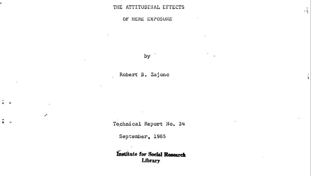 Эффект знакомства Зайонца