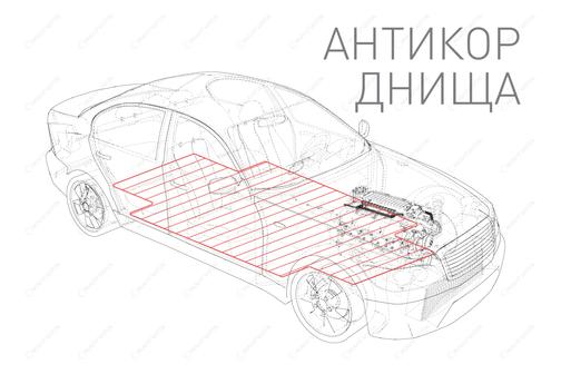 Резиновое покрытие днища автомобиля