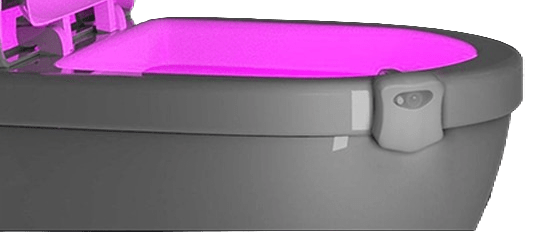 унитаз розовый сбоку подсветка с датчиком движения