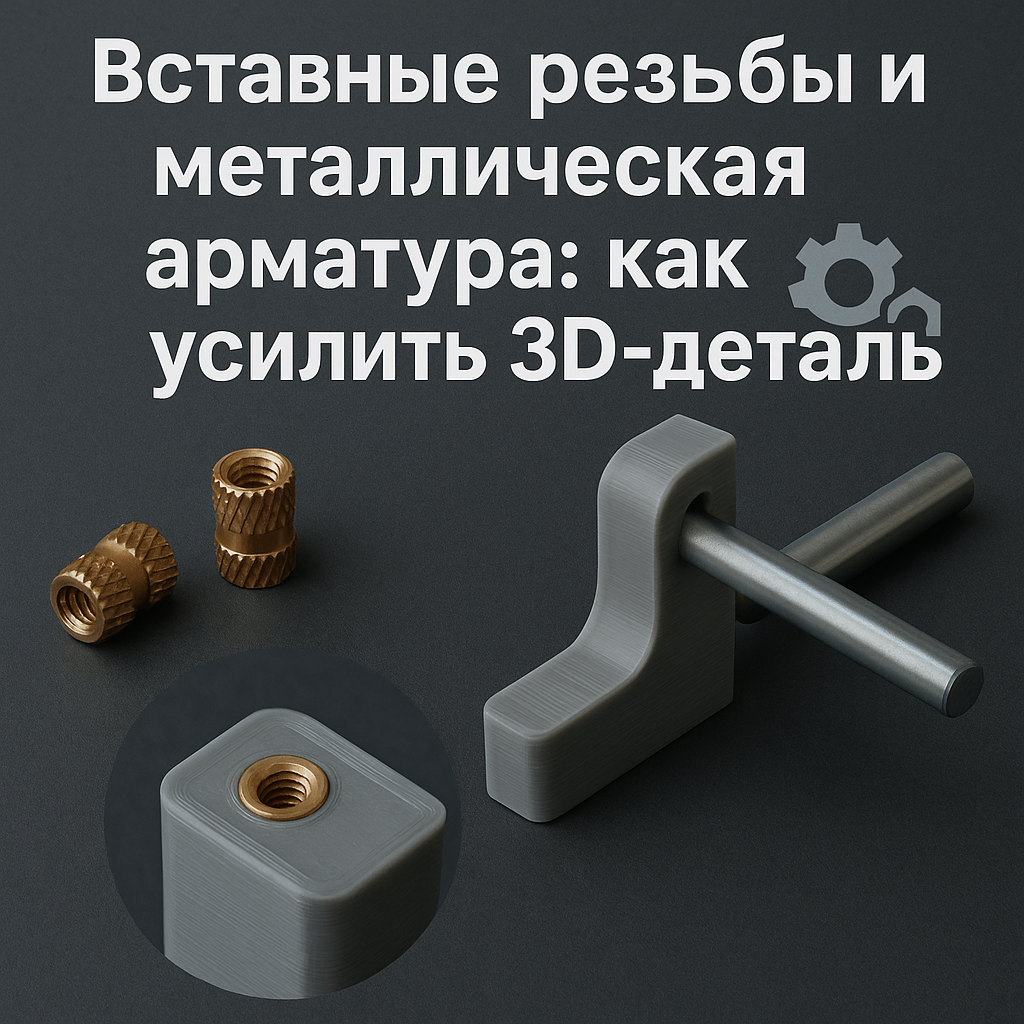Вставные резьбы и металлическая арматура: как усилить 3D-деталь