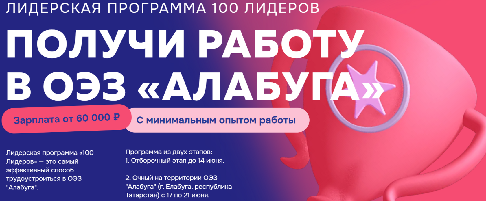 ЛИДЕРСКАЯ ПРОГРАММА 100 ЛИДЕРОВ - эффективный способ найти работу