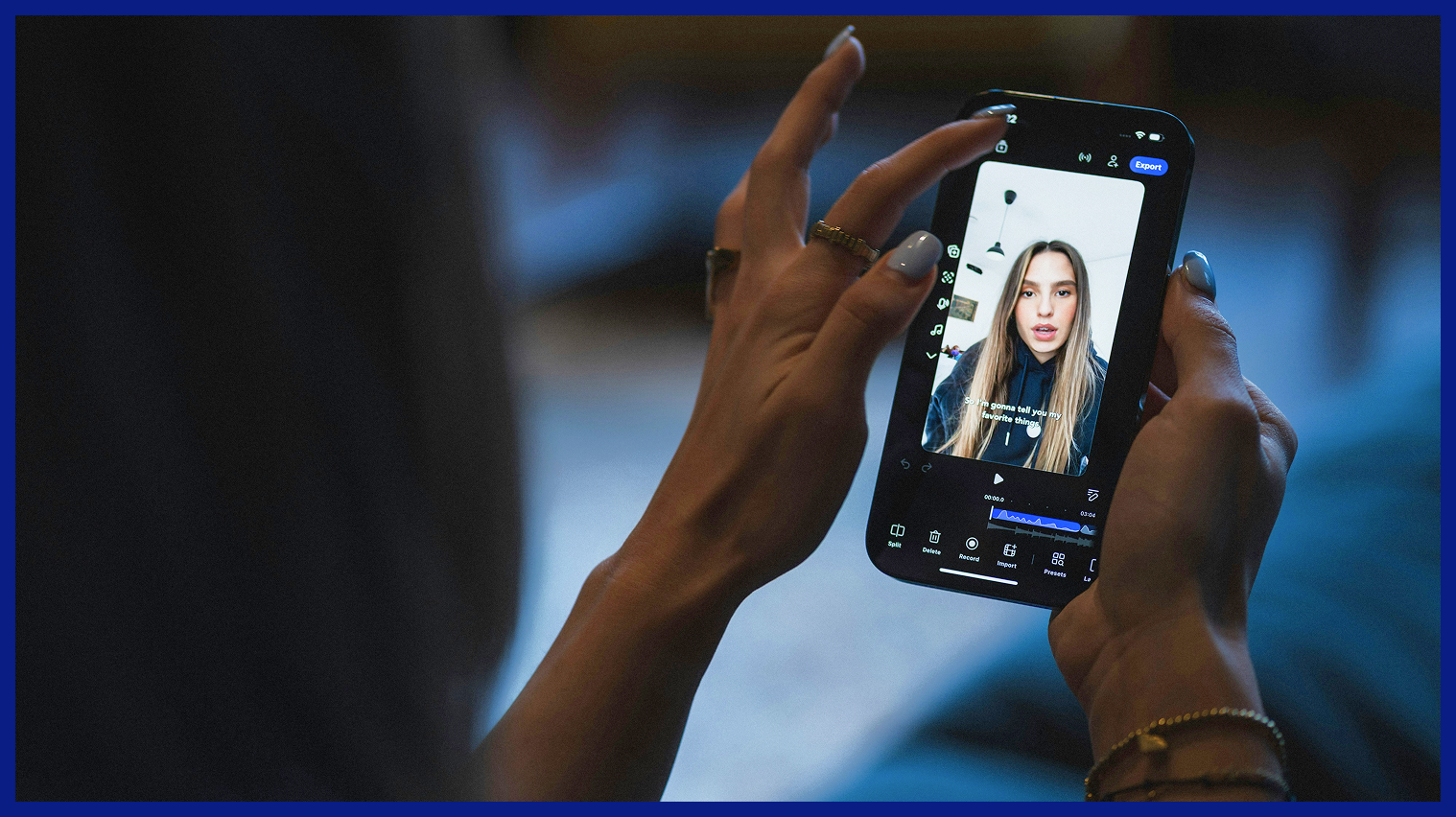 Creator recording and editing a short-form video on a smartphone.