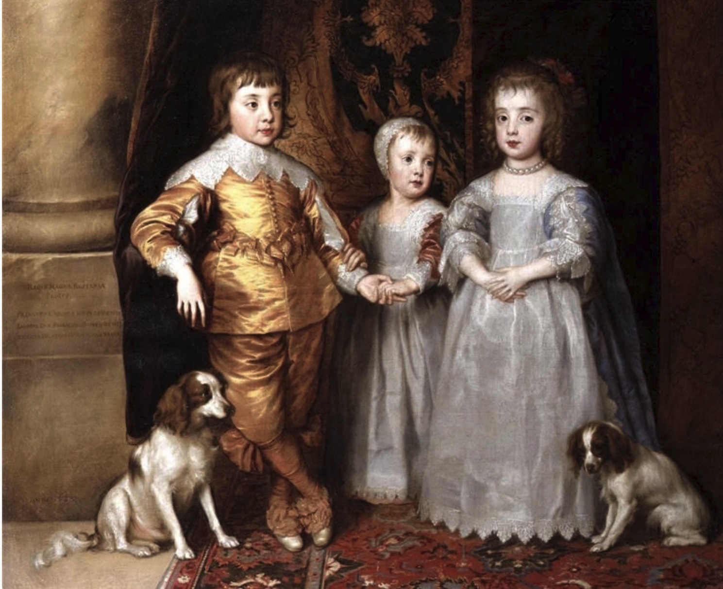 Дети Чарльз I и королева Генриетты Мария, 1637 год (художник sir Antoni van Dyck)